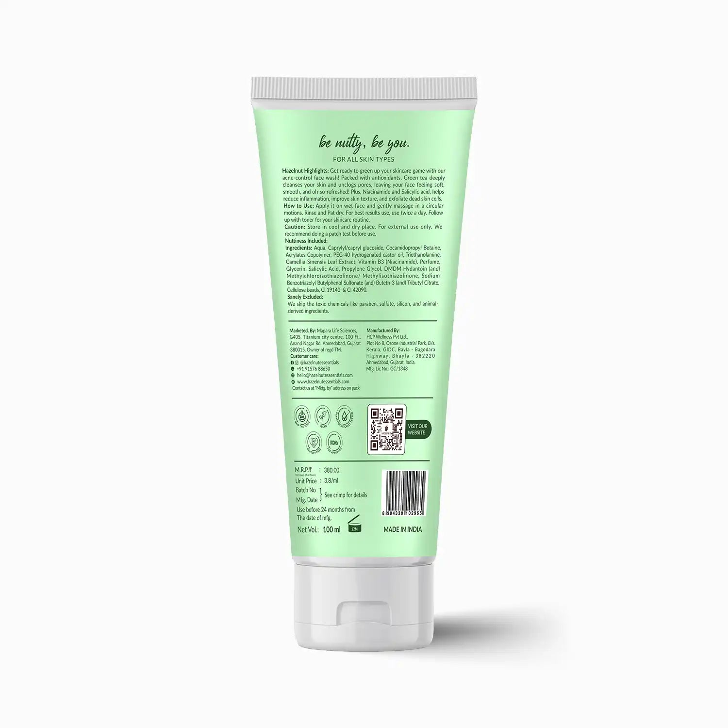 Green Tea Face Wash | Niacinamide & Salicylic acid | 100 ml