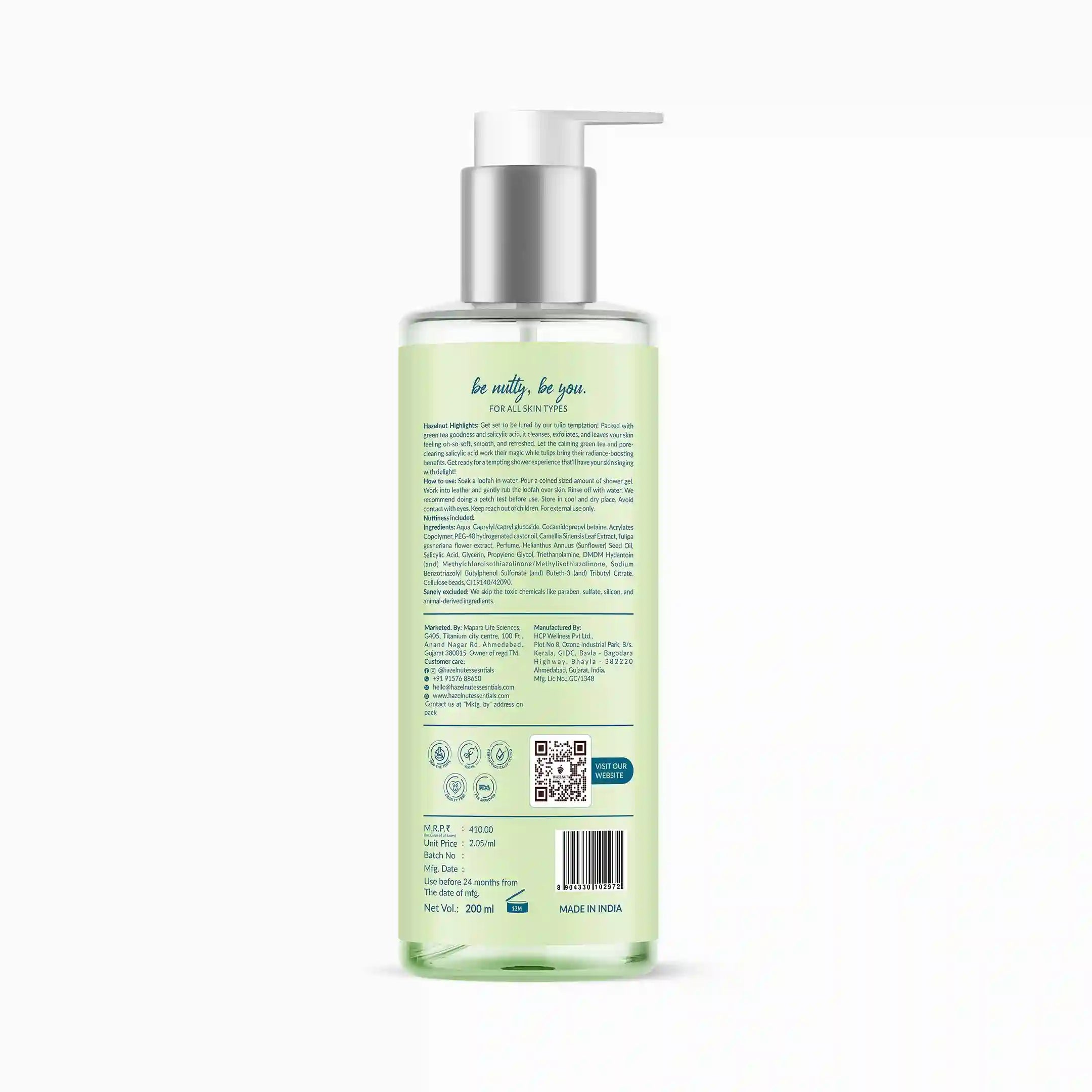 Tulip Shower Gel | Green Tea & Salicylic acid | 200 ml